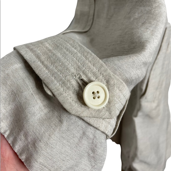 Proenza Schouler | Linen Viscose Trench Coat in Natural Beige 4 - Picture 5 of 8